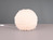 LED Kugel Tischleuchte mit Plüsch Lampenschirm Sandfarben Ø 30cm