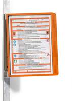 Durable VARIO WALL 5 Panel Magnetic Display Panel Document Holder | A4 Orange