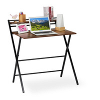 Relaxdays Schreibtisch klappbar, PC-Tisch zum Klappen, platzsparend, Ablage, Home Office, Jugend, 92x84x60cm, Farbwahl