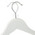 Relaxdays Kleiderbügel Holz, 10er Set, Kerben, Hosensteg, Garderobenbügel, 360° drehbarer Haken, 44,5 cm breit, weiß