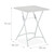 Relaxdays Balkontisch, klappbarer Gartentisch, H x B x T: 74 x 59 x 59 cm, wetterfester Campingtisch, Klapptisch, weiß