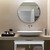 Relaxdays Waschbeckenunterschrank, 2 Fächer, Siphon-Aussparung, Seilgriffe, Badezimmerschrank, HBT 60 x 60 x 30 cm, weiß