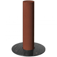 Barcelona Retractable Steel Bollard - (206613) 160mm Diameter - Corten Effect