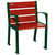 Silaos Wood and Steel Chair - RAL 6005 - Moss Green - Mahogany - With Armrests