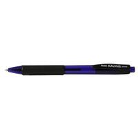 Pentel Kachiri Retractable Ballpont Pen 1.0mm Tip 0.5mm Line Dark Blue (Pack 12)