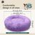 BLUZELLE Dog Bed for Small Dogs & Cats, 24" Donut Dog Bed Washable, Round Plush Dog Pillow Fluffy Cat Bed Cat Pillow, Calming Pet Mattress Soft Pad Comfort No-Skid Purple