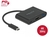 USB Type-C™ Adapter zu HDMI 4K 30 Hz mit USB Typ-A und USB Type-C™ PD , Delock® [64091]