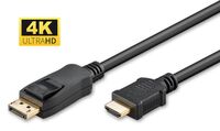 4K Displayport to HDMI Cable 3m Supports 4K*2K@60Hz and 3D Black gold plated Support HDCP1.4HDMI Adapters