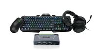 KeyMander 2 Complete Bundle GE1337P2KIT3, Full-size (100%), USB, Mechanical, RGB LED, Black, Mouse included Tastaturen