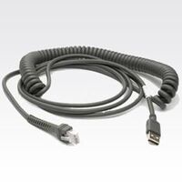 Cable-type A, USB 9ft, coiled U12, Coiled Zubehör Barcode Leser