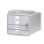 Schubladenbox IMPULS, 3 geschl. Schubladen, inkl. Einsatz + Schloss, lichtgrau HAN 1018-11