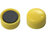 Imán redondo, de plástico, de varios colores: azul, amarillo, rojo, Ø 10 mm, UE 60 unid..