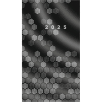 Taschenkalender M-planer 8,7x15,3cm 1 Monat/2 Seiten Karton-Umschlag schwarz 2025