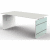 Schreibtisch Aveto Wangengestell 180x80x68-76cm höhenverstellbar weiß