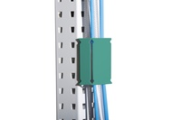 Kabelhalter für eine saubere Kabelführung entlang der Aufbausäule, in Graugrün HF 0001 | AZK1379.0001