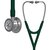 3M™ Littmann® Cardiology IV™ Stethoskop für die Diagnose, Bruststück in Standardausführung, dunkelgrüner Schlauch, Schlauchanschluss und Ohrbügel aus Edelstahl, 69 cm, 6155
