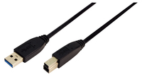 LogiLink USB 3.0 Csatlakozó kábel, 1 méter, fekete