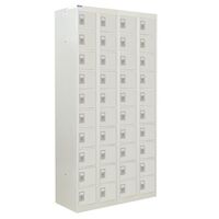Personal effects lockers, 40 compartments, light grey doors