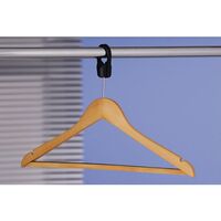Wooden coat hangers - captive hook