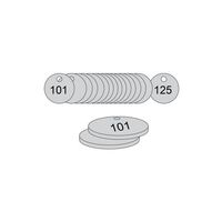 33mm Traffolyte valve marking tags - Grey (101 to 125)