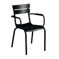 Slatted aluminium side chair