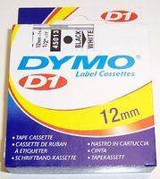 DYMO "D1" Feliratozógép szalag 12 mm x 7 m fekete-fehér (GD45013)