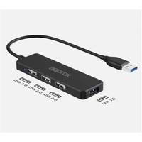 APPROX APPC47 USB3.0 4in1 HUB Fekete