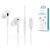 Devia Smartt Series Stereo Wired univerzális felvevős headset füllhallgató fehér