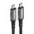 Cable USB-C to USB-C Acefast C1-09, 48W, 1m (black-gray)