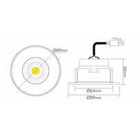 LED Downlight 5068 ECO FLAT BIO, rund, 38°, 7,5W, 3000K, IP40, blendfrei, weiß matt