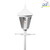 Leuchtenkopf / Kandelaber VIRGO, 1-flammig, E27 max. 100W, Weiß, Aluminium / Rauch-Acrylglas