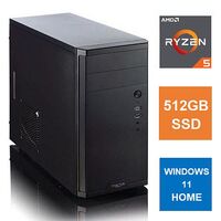 Spire MATX Tower PC, Vida Business Case, Ryzen 5 5600G, 8GB 3200MHz, 512GB SSD,