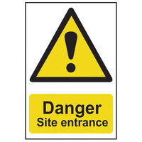 Scan 4102 Danger Site Entrance - PVC 400 x 600mm