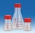 125ml Erlenmeyer flasks wide mouth PMP GL 45 with red screw cap PP