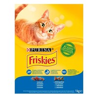 Állateledel száraz PURINA Friskies macskáknak lazaccal és zöldséggel 1kg