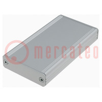 Enclosure: with panel; AKG; X: 55mm; Y: 100mm; Z: 16mm; aluminium