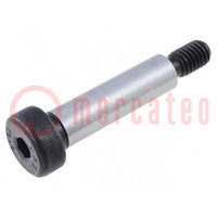 Shoulder screw; steel; M6; 1; Thread len: 11mm; hex key; HEX 4mm