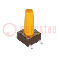 Microswitch TACT; SPST-NO; Pos: 2; 0.05A/12VDC; SMT; none; 3.2N