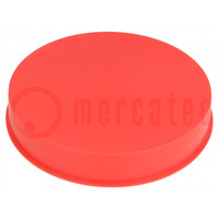 Plugs; Body: red; Out.diam: 166mm; H: 28mm; Mat: LDPE; push-in; round