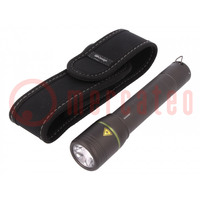 Torch: LED; No.of diodes: 1; 25lm,1000lm; Ø35x166mm; black; IPX4