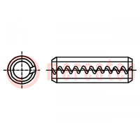 Perno distanziale espansivo; acciaio elastico; BN 879; Ø: 2mm