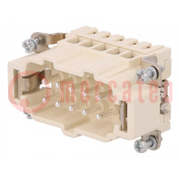 Connector: HDC; contact insert; male; Han® High Temp; PIN: 10; 16A