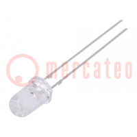 LED; 5mm; groen; 25000÷30000mcd; 15°; Voorkant: convex; 2,9÷3,6V