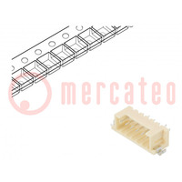 Socket; wire-wire/PCB; male; DF3; 2mm; PIN: 6; SMT; on PCBs; tinned