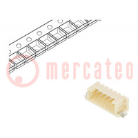Socket; wire-wire/PCB; male; DF3; 2mm; PIN: 6; SMT; on PCBs; 1000pcs.