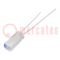 Condensatore: polimerico; low ESR; 10uF; 50VDC; ESR: 105mΩ; A759