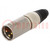 Plug; XLR; male; PIN: 3; straight; for cable; soldering; 3.5÷8mm