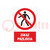 Veiligheidsteken; verbod; PVC; W: 200mm; H: 300mm