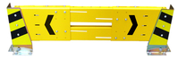 Modellbeispiel: Rammschutzplanke -WALL- mit Eckenanfahrschutzen -BLADE- <b>Komplett-Set</b>, Art. 18113-01