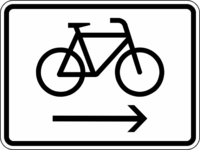 Modellbeispiel: VZ Nr. 2202 (Radfahrer Radweg rechts benutzen)